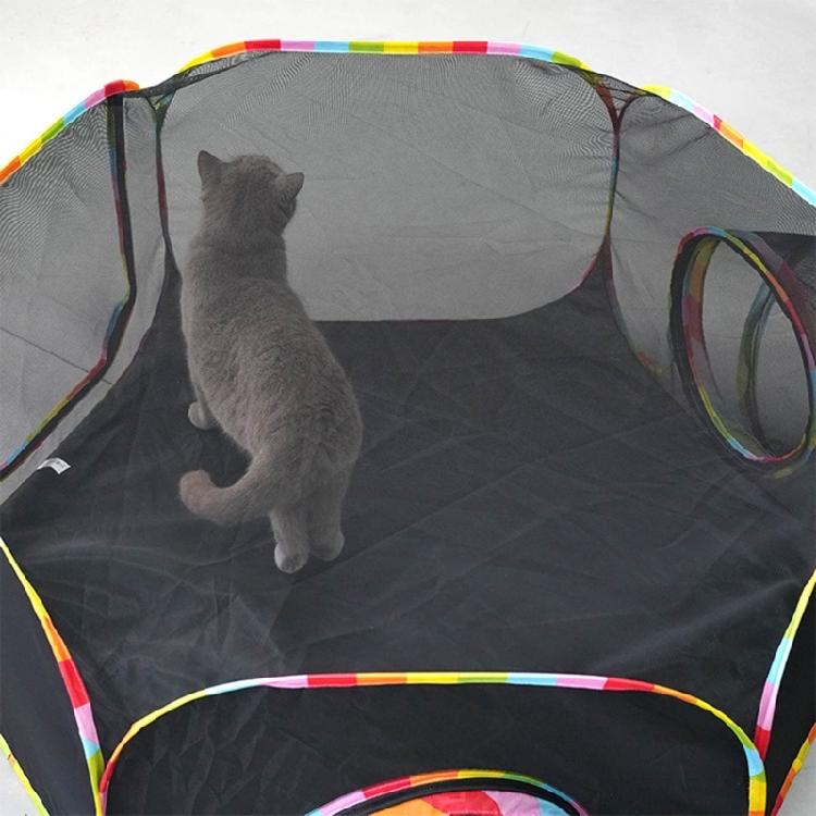 Pet Cat Tunnel Foldable Indoor Cat Tunnel Foldable Space Saving Training Toy