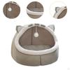 Cartoon Pet Bed Animal House Semi Enclosed Autumn Winter Comfortable Cat Caves Nest Plush