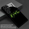 Fluorescent Clock Pattern 2D Phone Case for Samsung S26 S25 S24 S23 S22 S21 S20 A56 A36 A16 - Glass Protective Cover
