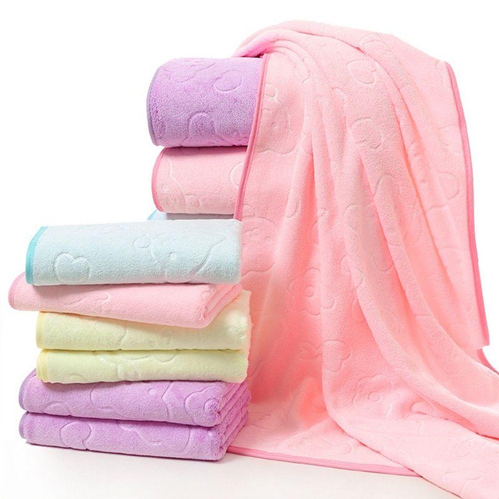 Soft Dry Body Bath Towels Microfiber Antibacterial Shower Cloth 30*70CM Bear Shape Soft Absorbent Towel Bath