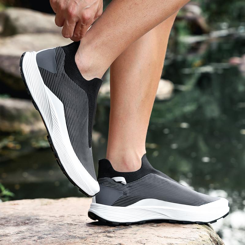 Fashion Comfortable Athletic Tennis Shoes New Breathable Mesh Lace-Up Sneakers Lightweight Walking Shoes Men Fashion Casual Sports Shoes