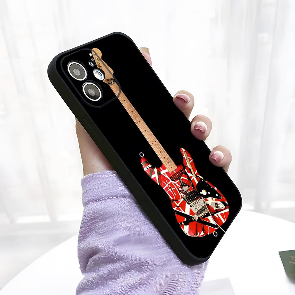 Etui na telefon z gitarą Eddie Van Halen dla iPhone 17 Pro Max 15 Pro 16 14 Plus 12 13 Mini 11 Pro Odporne na wstrząsy Miękkie etui