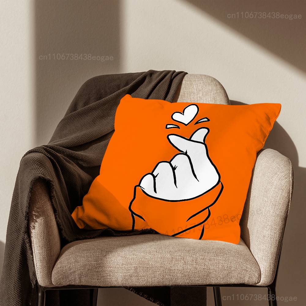 Cute Lovely Hand Heart Throw Pillow Case For 45*45cm,55*55cm,30*30cm,Car Pillowcase Home Bedchamber Decor Gift