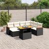 VidaXL Garden Lounge Set with Cushions 8 Pcs, Patio Sofas, Patio Furniture Set, Outdoor Furniture, Black 3273191
