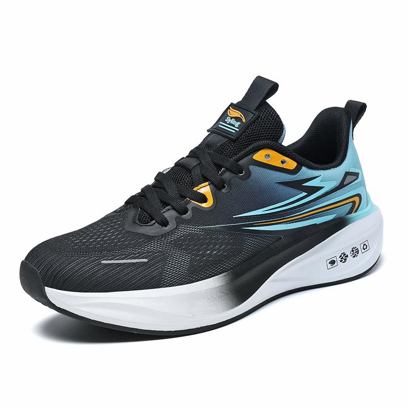 Men's shoes 2025 summer breathable rebound mesh shoes soft sole wear-resistant cushioning professional racing shoes versatile casual shoes