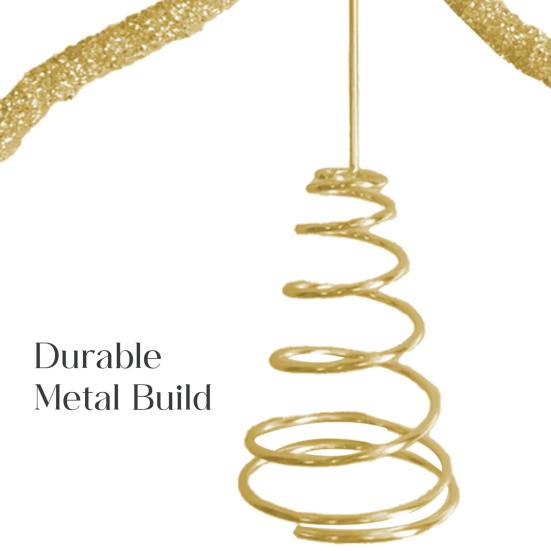 9,8" Mašle s kamínky Špička na stromek Zlatá/Stříbrná Mašle s kamínky Ozdoba na špičku stromku na Vánoce, svátky, svatbu, narozeninovou oslavu