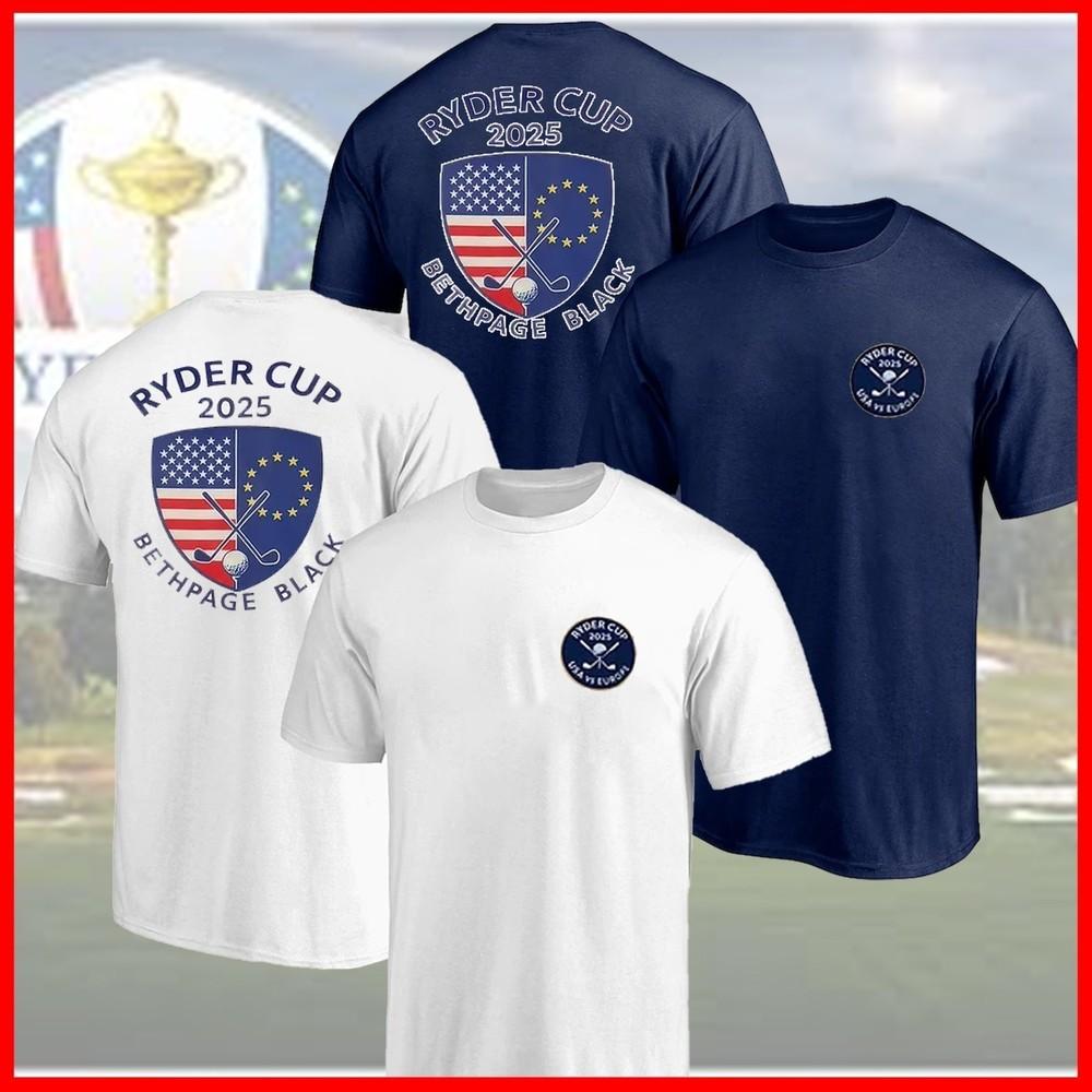 

HOT NEW!!! 2025 Ryder Cup Bethpage 2 Sides Shirt 45th Ryder Cup Tee Fastship L