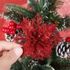Artifical Glitter Home Xmas Ornaments Fake Flowers Christmas Tree Decorations Christmas Flowers