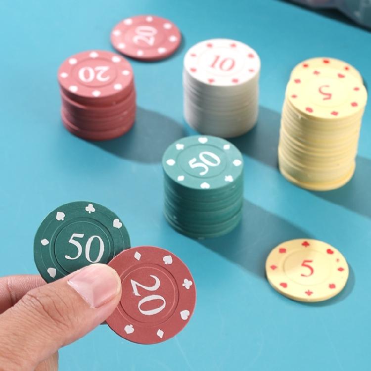 100Pcs Professional Plastic Poker Chip Teaching Coin Plastic Counting Counters Poker Chip Learning Counters Chip