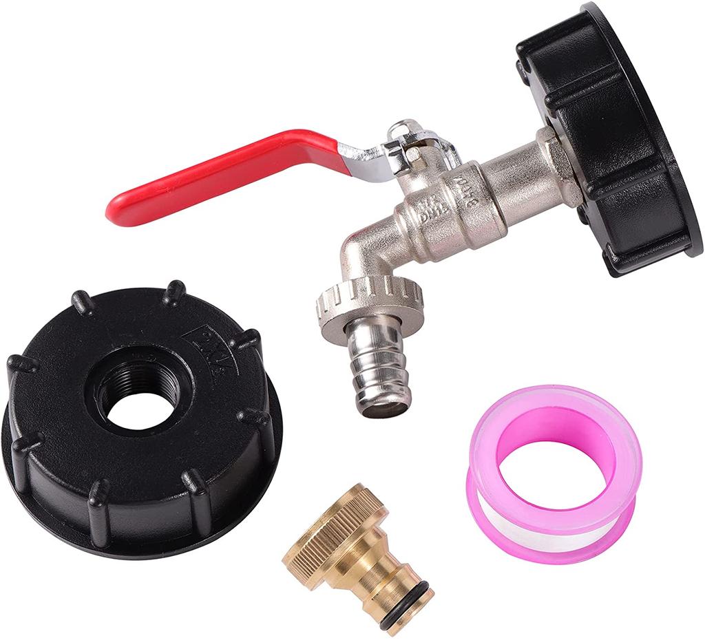 IBC Tote Tank Adapter Faucet S60X6 Faucet BC Tank adapters Valve accessories Single and double end drain faucets Shut-off valves