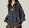 Cozy Loose Hooded Sweater - Korean Style Autumn/Winter Knit Top