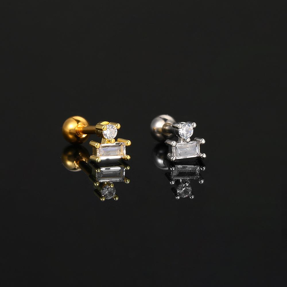 Piercing Hoop Earring for Women Rook Lobe Cartilage Heart Ear Percing Tragus Helix Chain Earring Stainless Steel Jewelry CC149