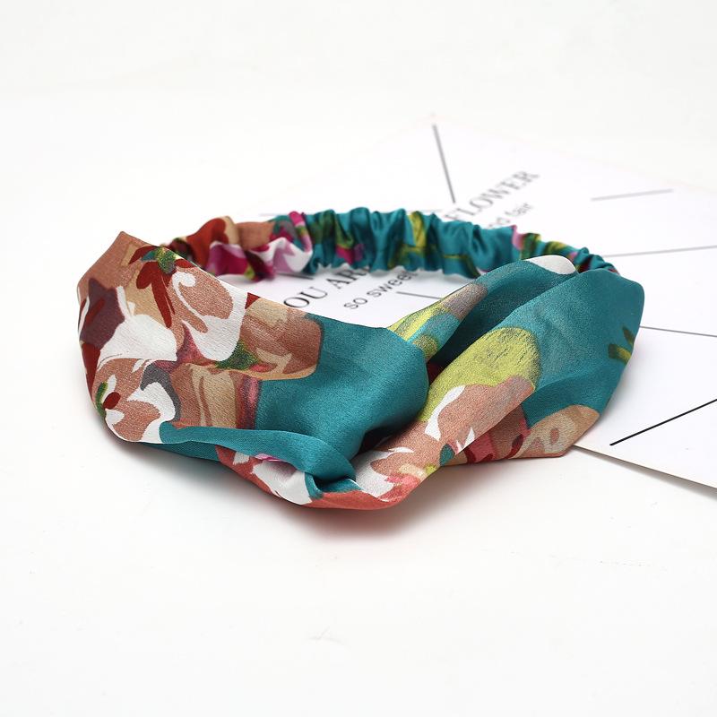 Fashion Bohemian Headband Print Hairbands For Women Girls Vintage Cross Knot Turban Bandanas Headwear Hair Accessories