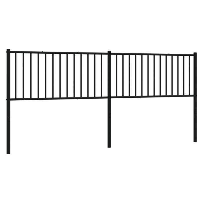 VidaXL Tête de lit métal noir 200 cm 350902
