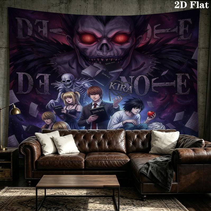 Tapeçaria de Parede Death Note Pendente Estético de Parede Manta de Tecido Impressa Tapeçarias Decorativas Para Quarto Sala de Estar Decoração de Casa