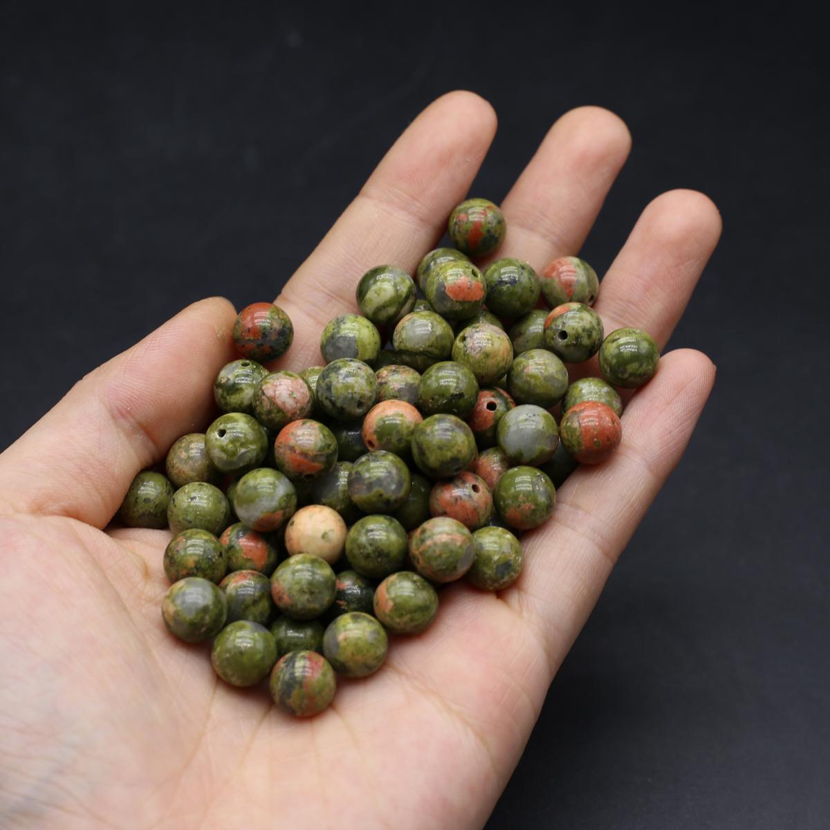 20 шт./упак. натуральный камень кристалл полуотверстие круглый шар свободные бусины — фото 3