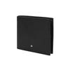 Montblanc Classic Minimalist Solid Color Eight Card Slot Leather Wallet Men Wallet Black 113211