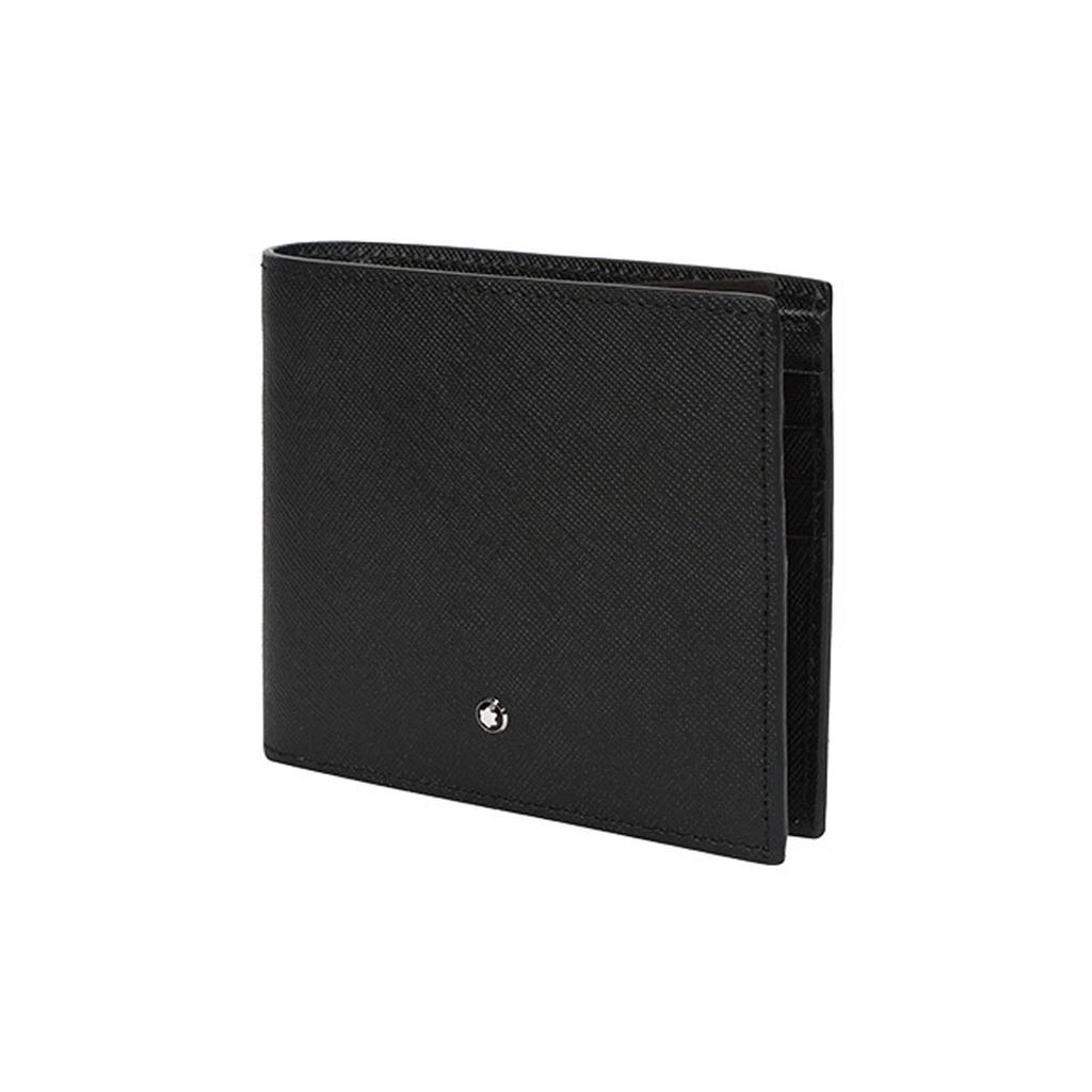 Montblanc Classic Minimalist Solid Color Eight Card Slot Leather Wallet Men Wallet Black 113211