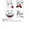 4 Pcs Funny Trash Can Sticker Cartoon Expressions Dustbin Decals Large Vinyl Stickers for Trash Cans Bins Toilet Tank Lid Driveway Garden Decoration