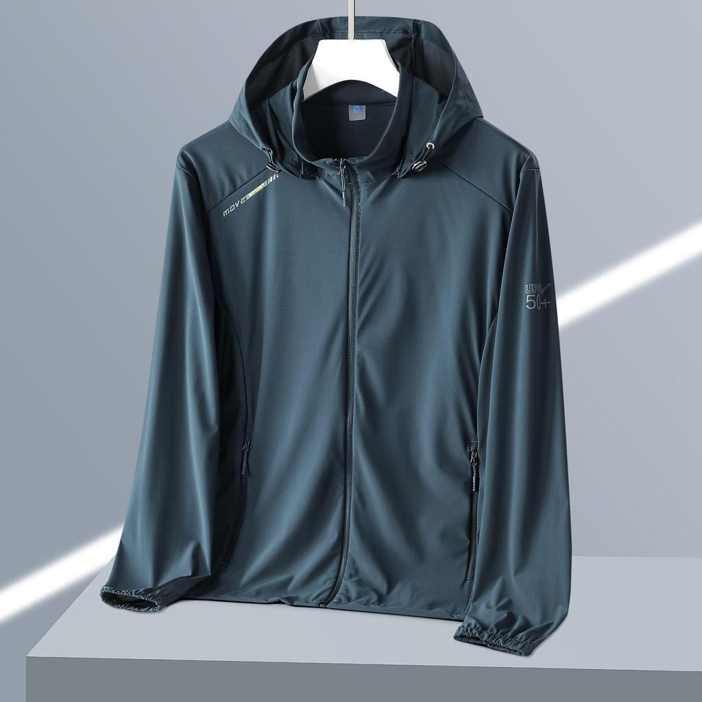 Herren-Sommerjacke aus Eisseide mit Sonnenschutz zum Angeln und für den Außenbereich