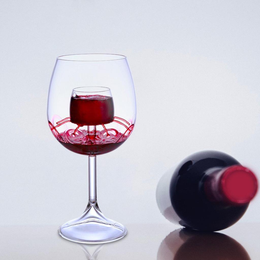 Aerating Red Wine Glass Gift with Built in Aerator Reusable, Sommelier Creative Glasses Set for
