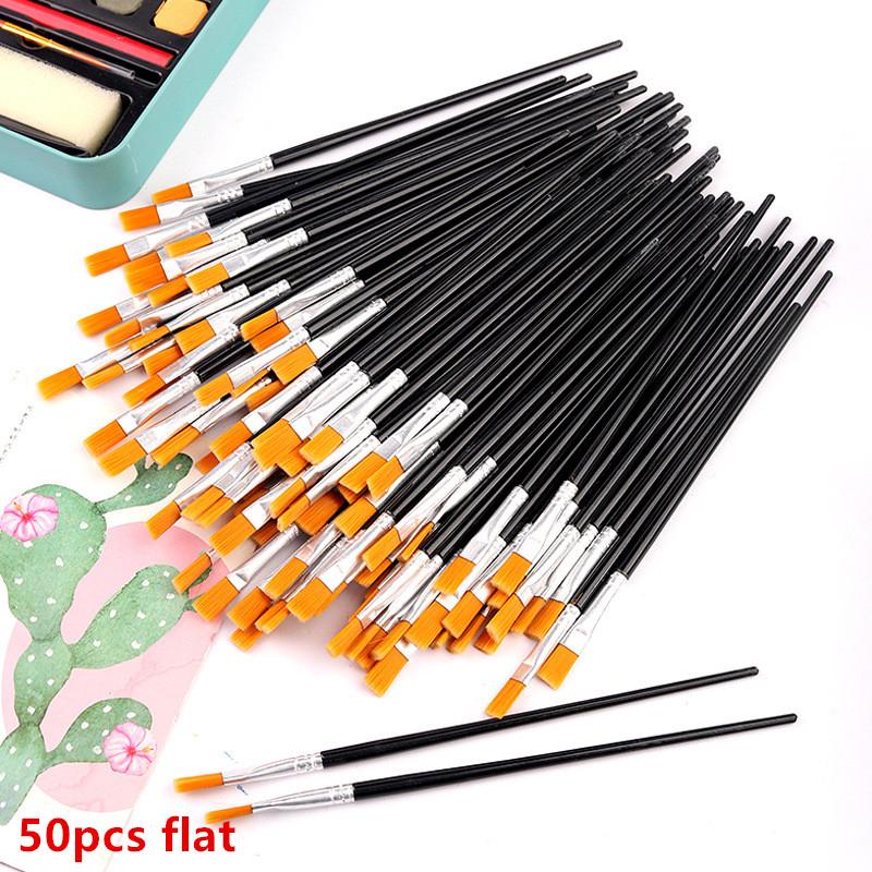 

Набор кистей для рисования Художественные круглые плоские кисти из нейлона для масляной, акриловой, акварельной живописи Детские/Художники/Начинающие/Студенты A