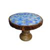 Wooden Cake Stand Rustic Round Cake Holder for Parties Decoration Bark Textured Pizza Cupcake Party with Serve Ware Platter