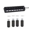 Unabhängiger 7-Port USB 2.0 1/7 Splitter High-Speed-Expansion Hub Stecker und Buchse