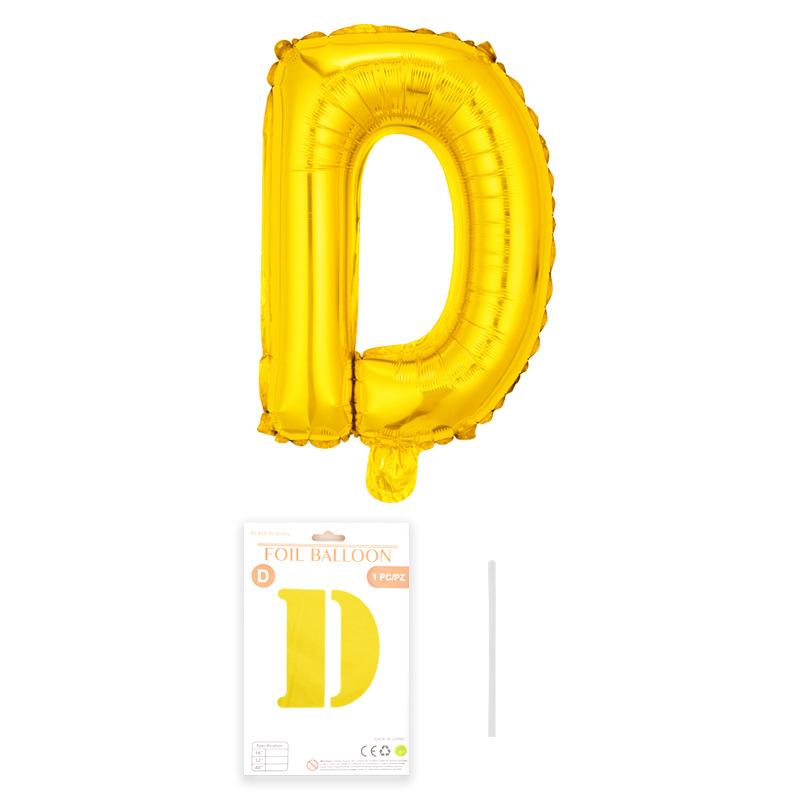 Independent Paper Card Packaging 16-Inch English Letter Aluminum Film Balloon Birthday Party Decoration Arrangement Aluminum Foil Balloon