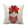 Creative cartoon cat Digital printing short plush pillow covers decorative for car sofa office cushion cover home goods