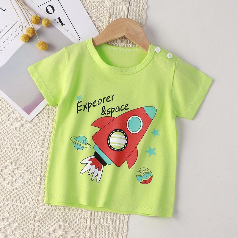 Summer Kids' Pure Cotton Short Sleeve T-shirt for Boys & Girls