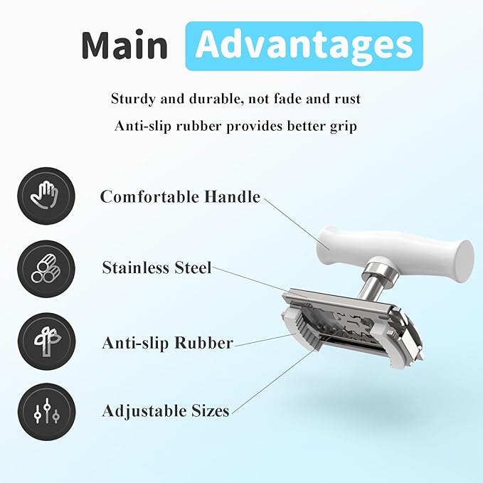 Jar Opener for Seniors with Arthritis & Weak Hands, Easy Twist Jar Openers, Adjustable Multifunctional Jar Lid Opener, Jar Bottle Cap Opener Gripper