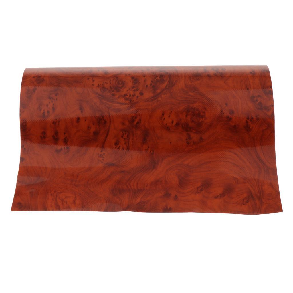 Glossy Faux Wood Removable Self-Adhesive Car Vinyl Wrap Film Stickers Stylish and Durable