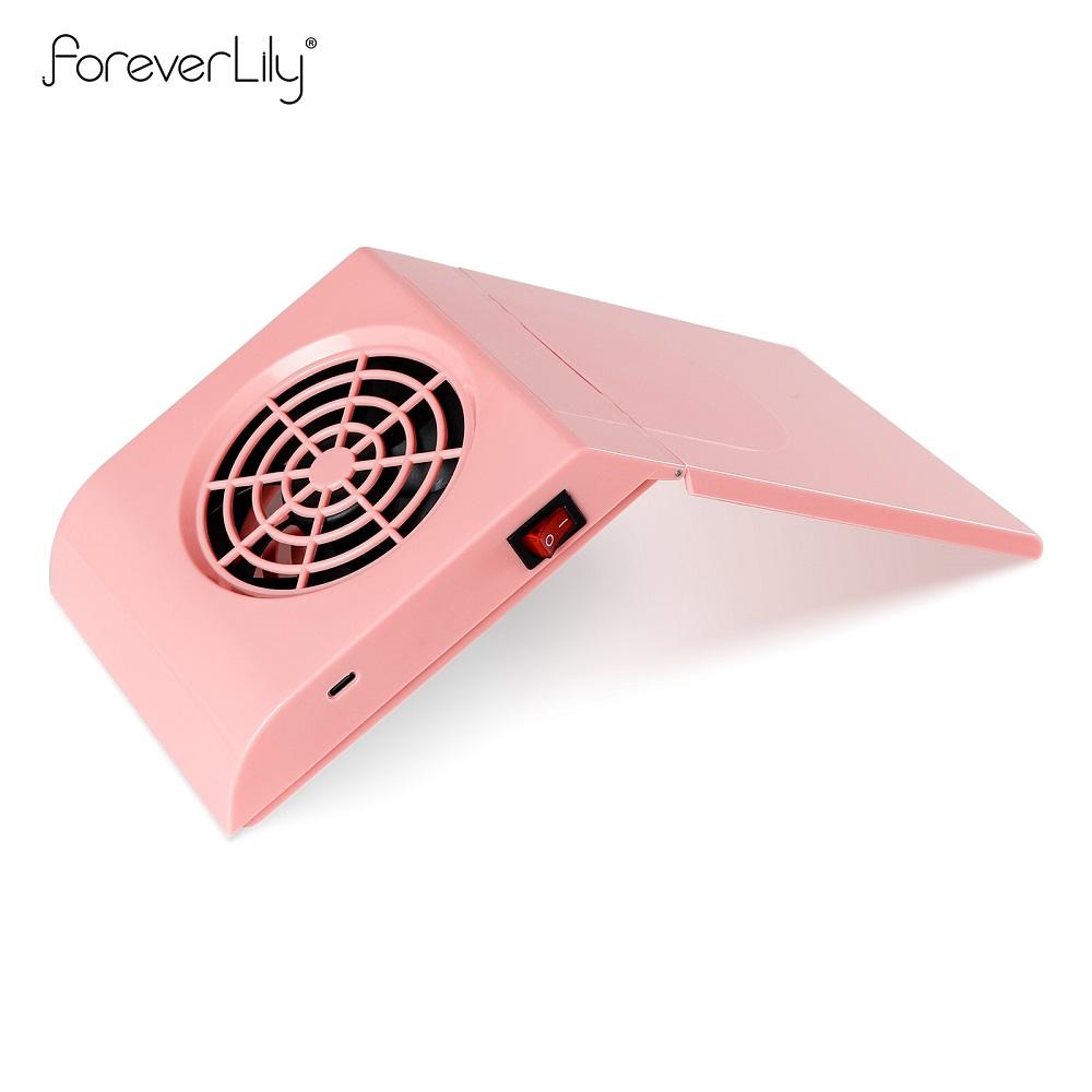 Mini Wireless Nail Dust Collector Portable Nail Vacuum Cleaner Folding Nail Dust Extractor Fan with Dust Filter Bag