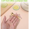 Small Spoons for Spice Jars, 4 Pcs 3.3 Inch Spice Spoon, Tiny Spoons for Spices, Sugar, and Salt, Gold