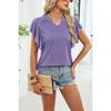 Women's T-shirt Spring and Summer New Fashion V-neck Short-sleeved Loose Top T-shirt