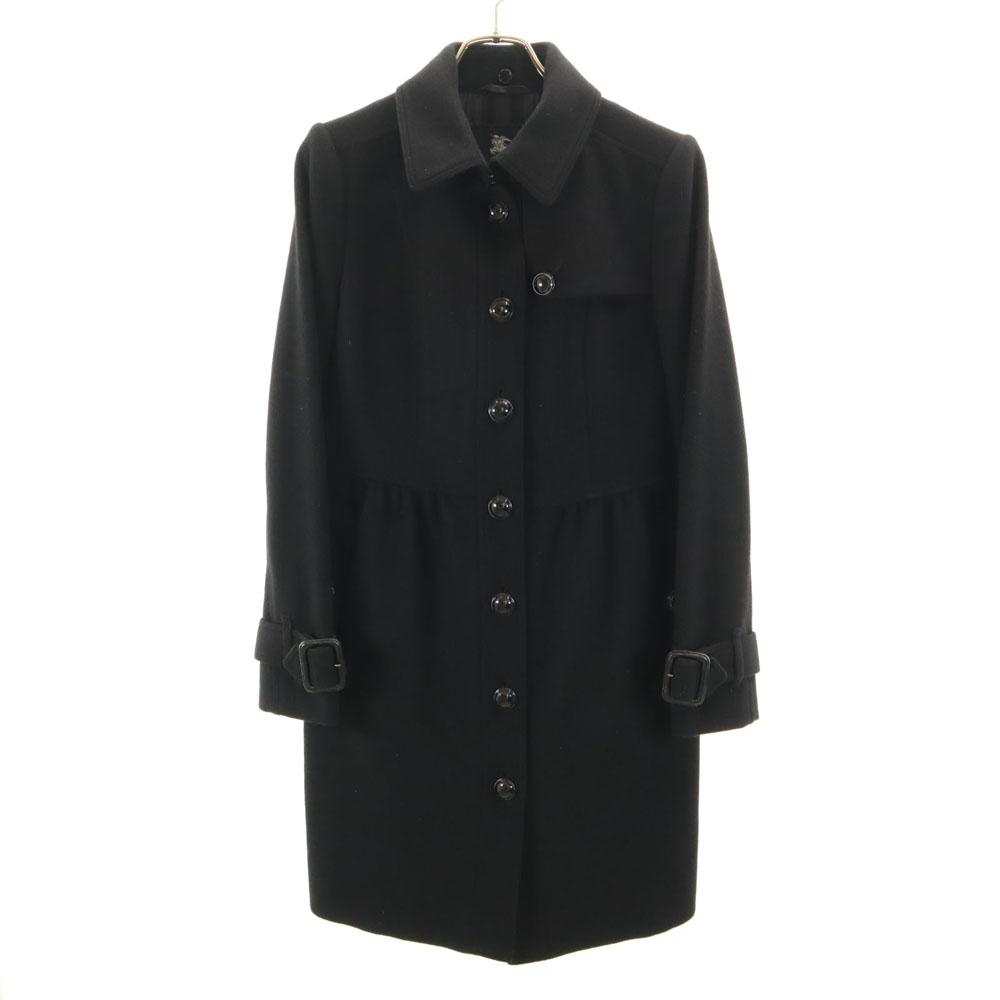 

BURBERRY Sanyo Shokai Made in Japan Angora Blend coat 9 black Women Used