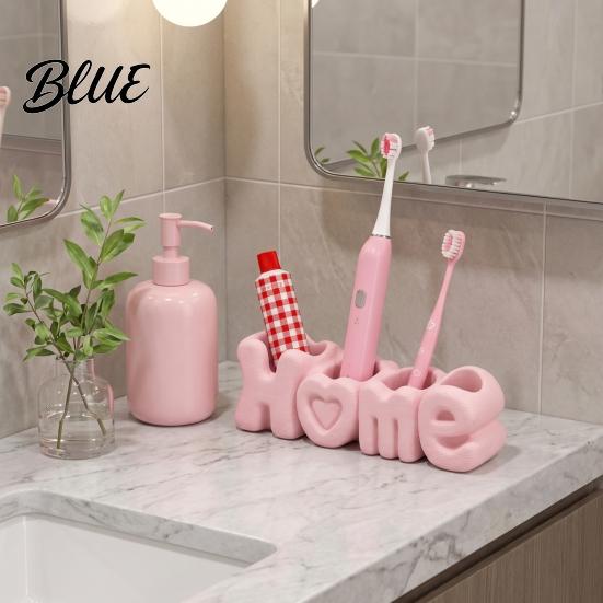 Toothpaste Holder for Style Multi Compact 4-Compartment Toothbrush Holder Counter HOME Organizer Modern Compartment Storage