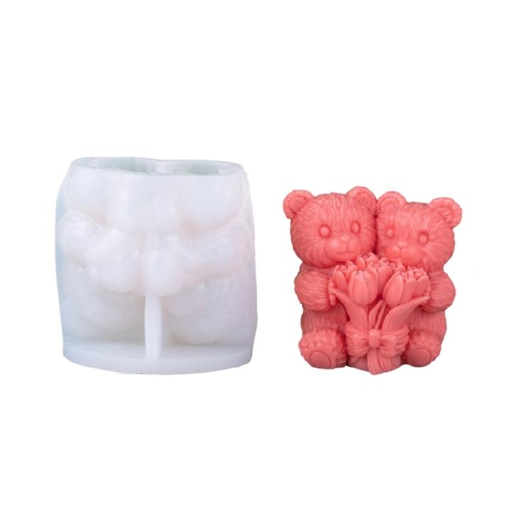 Bear Candle Mold for Candle Making,Silicone Candle Mold Bear Epoxy Resin Casting Molds for Diys Crafts,Candle,Soap