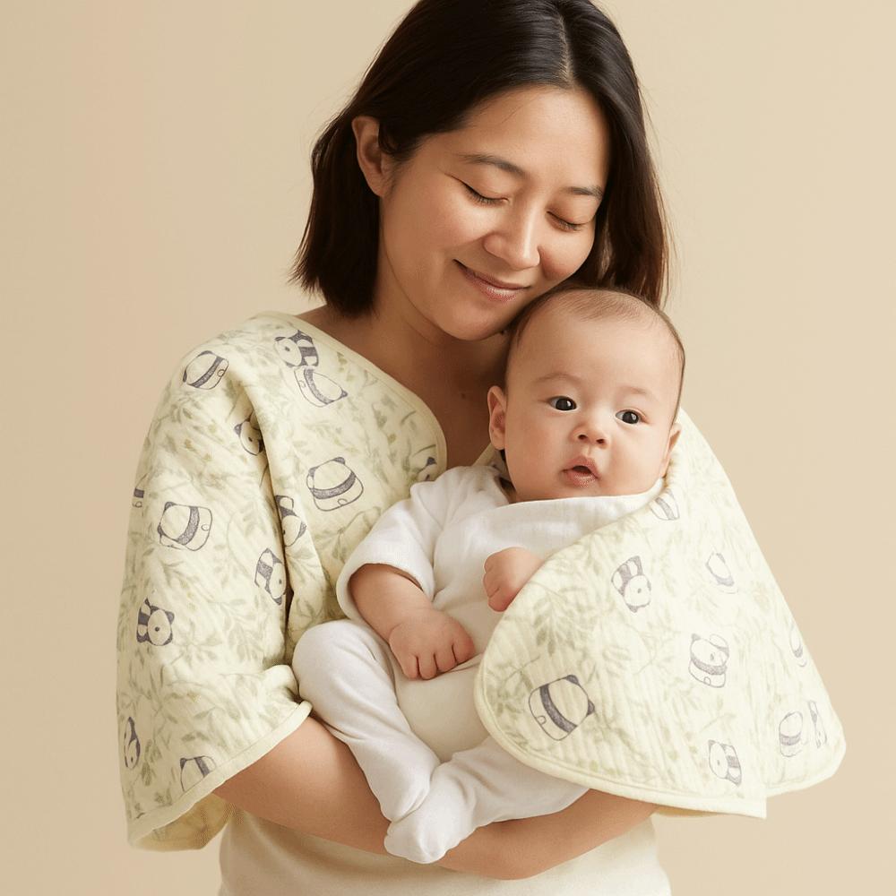 Breathable Cotton Mother Cape Blanket Keep Warm Summer Warm Shawl Cloak Breastfeeding Accessories