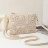 Simple Versatile Crossbody Crochet Bag, New Woven Bag, Zipper Closure, Retro Casual Beach Flower Women's Bags