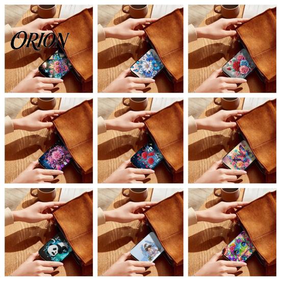 Personalized Card Case DIY Rhinestone Painting Holder, Faux Leather Coin Purse, Shining Holder Portable Mini Storage Pouch for Cards And Keys Handmade