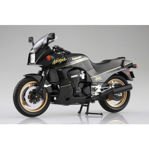 Aoshima Bunka Kyozai (AOSHIMA) Skynet 1/12 Scale Complete Kawasaki GPZ900R Motorcycle, Black/Gold