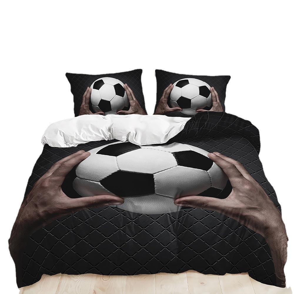 Bed Three-Piece Sports Baseball Boxing Quilt Cover 3D Digital Printing Kit