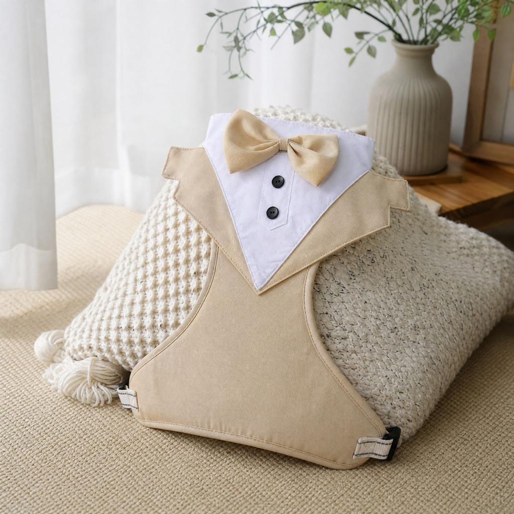 Dog Suit Vest for Small , Medium , Large Dogs , Pet Formal Clothing with Chest Strap , Vest Outfit for