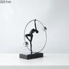 Cast Iron Gymnast Figures Statue Abstract Crafts Desk Decoration Ornaments Minimalism Character Sculpture Room Aesthetics Decor