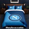 Set Biancheria da Letto Napoli FC 1 Copripiumino + 2 Federe Morbido Traspirante Biancheria da Letto per la Casa