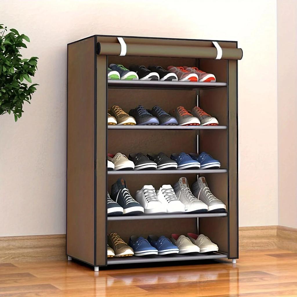 1p Dustproof Shoe Storage Rack Organizer Multilayer Nonwoven Shoes Storage Cabinet Home Hallway Space-saving Cabinets Shoe Shelf