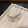 Elegante Bracciale Aperto Geometrico in Acrilico - Braccialetto Versatile di Alta Gamma per Donna