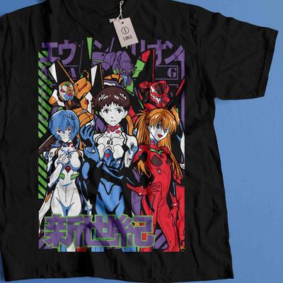 Tričko Evangelion Tričko z anime, Vintage špeciálne tričko Anime Unisex, Tričko Anime Manga, Tričko pre fanúšikov anime, Jednotka-01 Neon Genesis